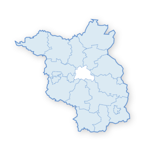 Brandenburg Kartenumriss des Bundeslandes Brandenburg