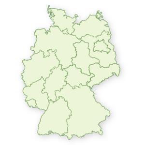 SH_bundesweit Karte Karte von Deutschland mit den Umrissen aller Bundesländer.